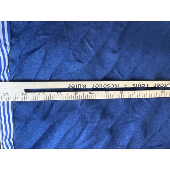 Vintage Nautical‎ Square Scarf Lot Navy Blue Solid Red Sheer Striped Pattern - Picture 5 of 12